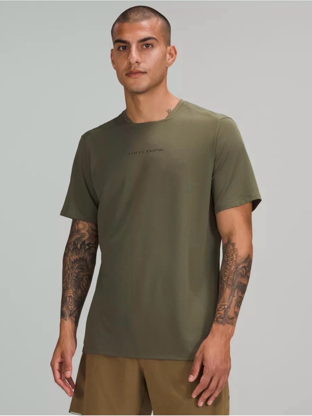 Lululemon Fast and Free Short Sleeve Shirt Special Edition Medium Olive Men’s S